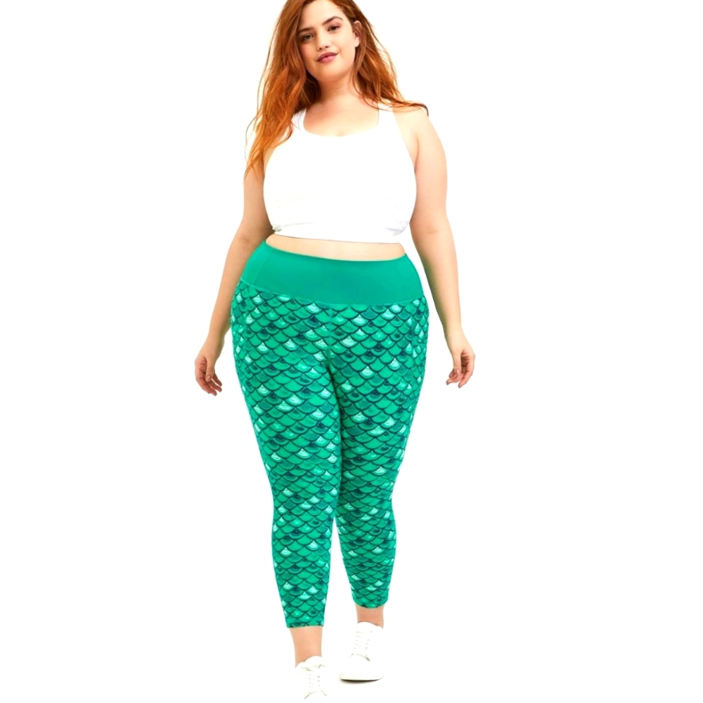 Mermaid green leggings